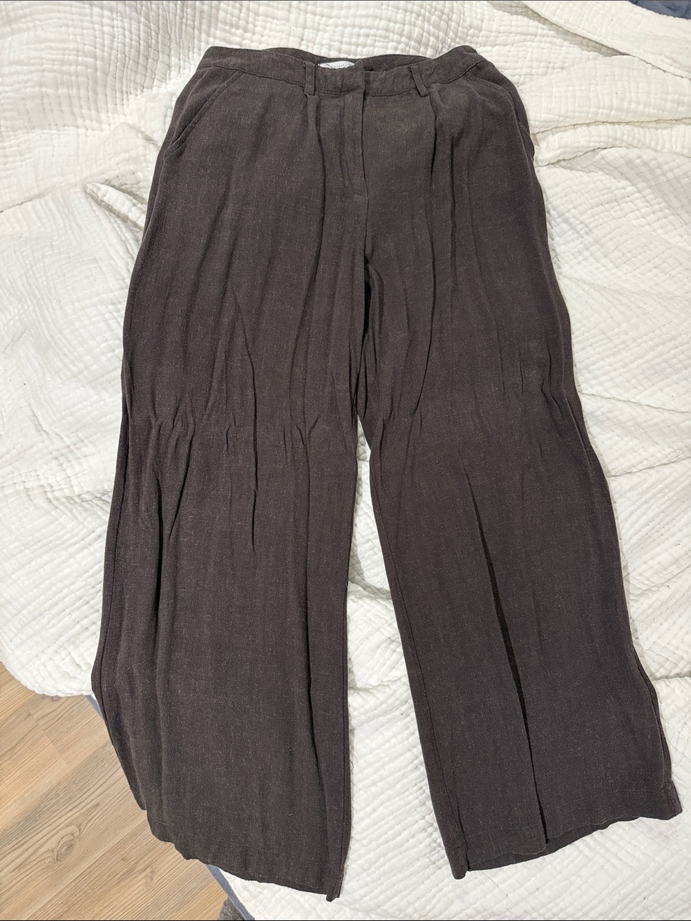 Women’s Wide-Leg Brown Casual Pants